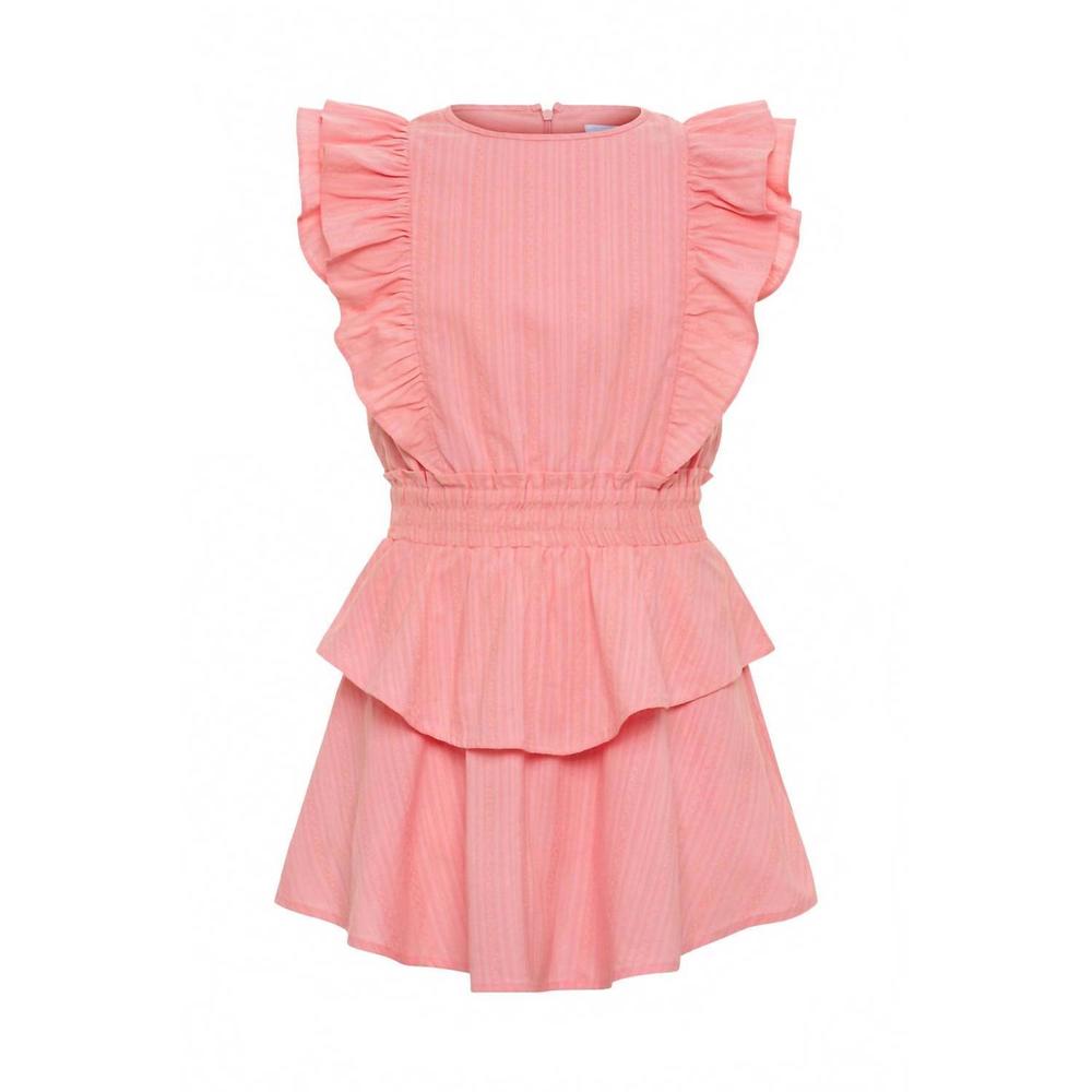 NEW PLEAT girl's gigi dress in grapefruit
